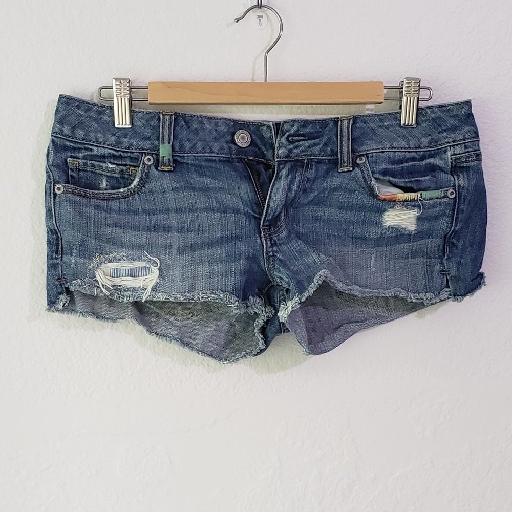 AEO Distressed Denim Shorts